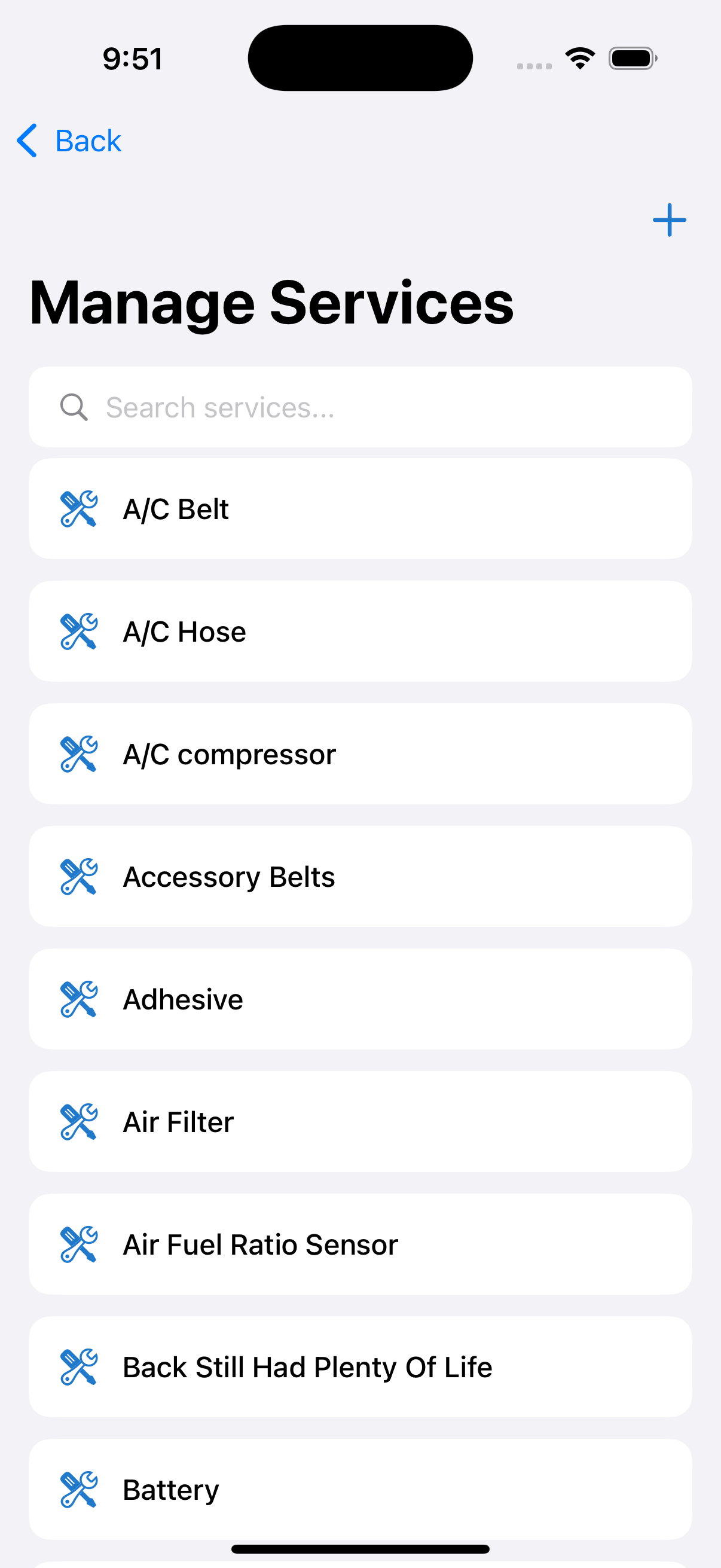 Services List