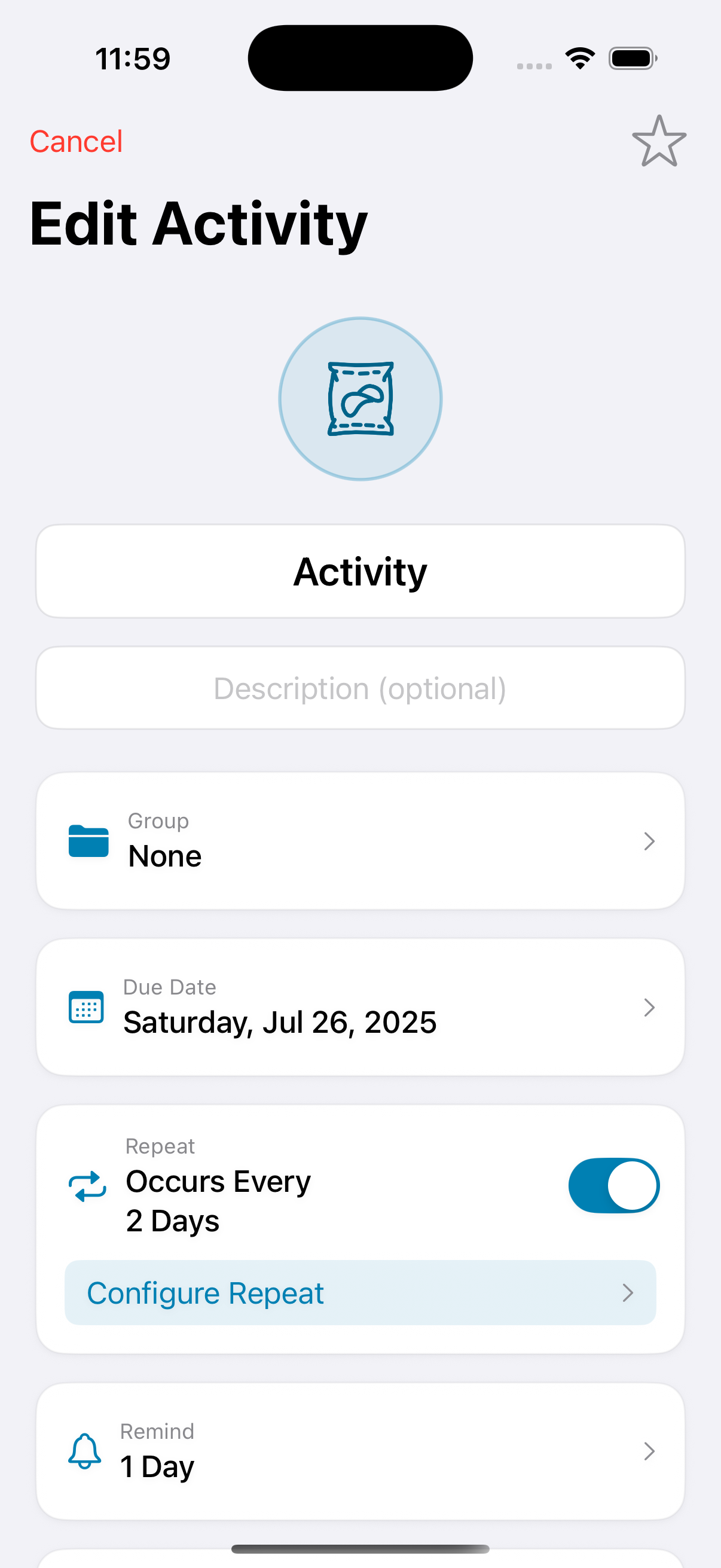 Activity Edit