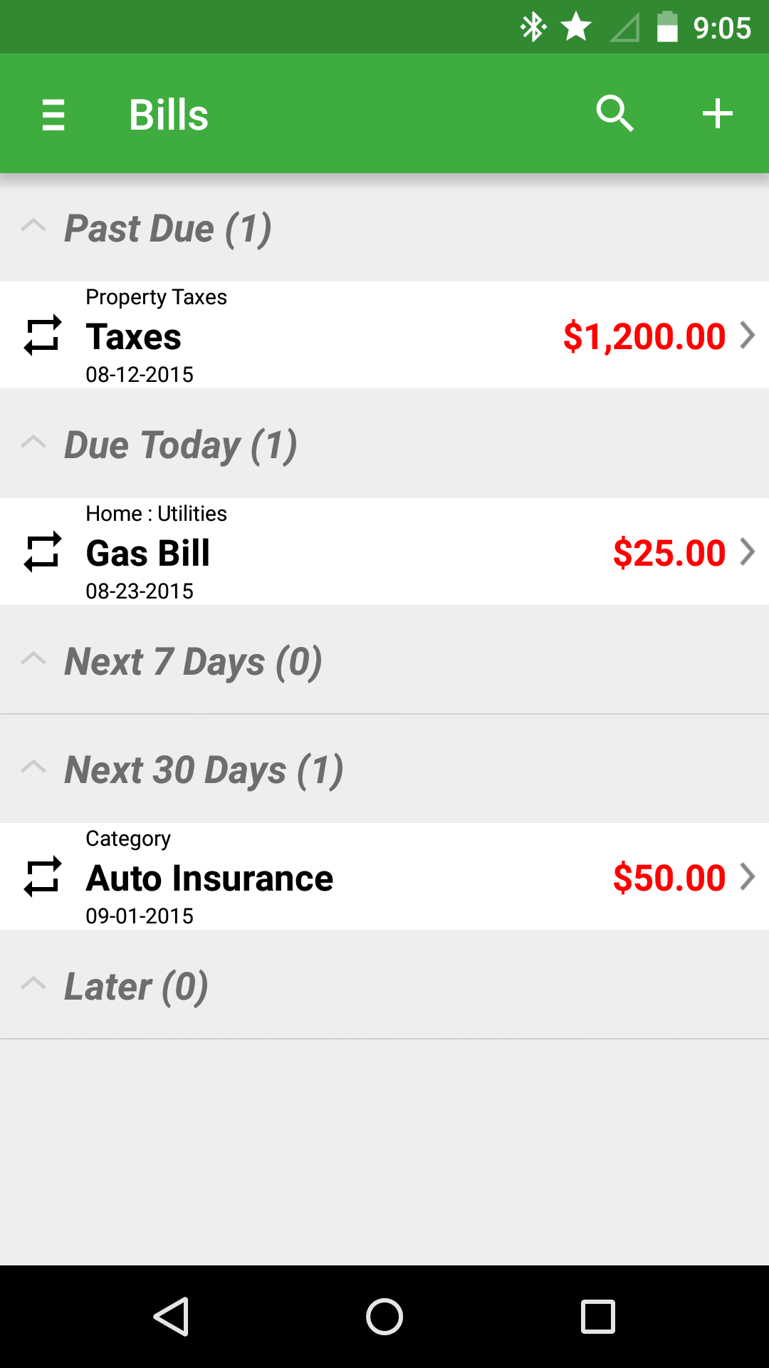 Bill List