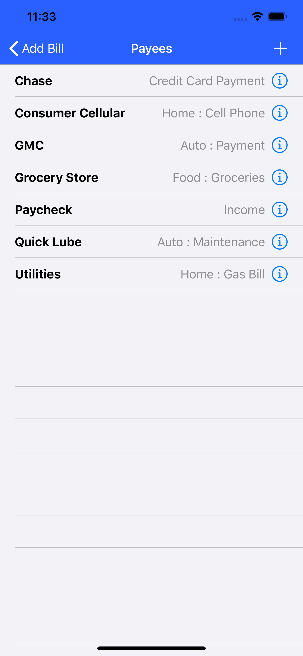 Payee List